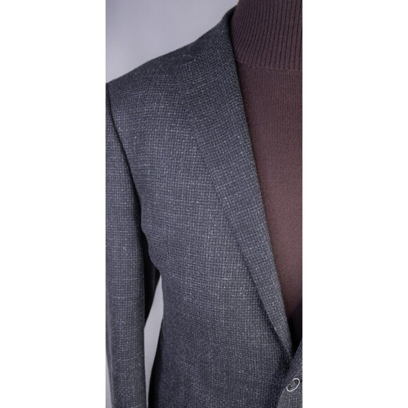 Joseph Abboud Heritage COMERO Sport Coat Men Size 46L Gray Wool/Cotton 2 Button - Picture 5 of 14